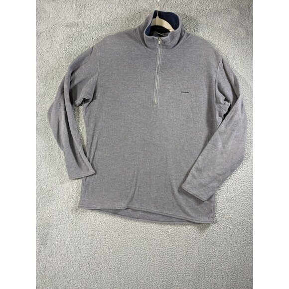 Patagonia Other - Patagonia Capilene Pullover Mens Large Fleece Zip Mock Sweater Made In USA Gray